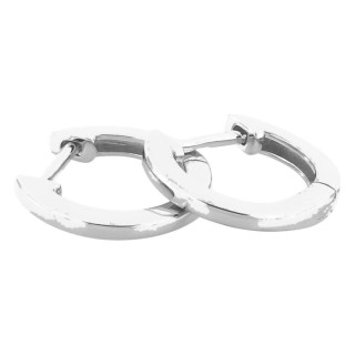 Pendientes aro 12,3 mm plata de ley 925 rodiada