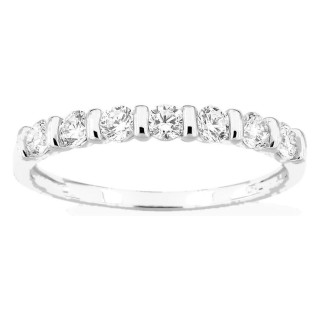 Anillo plata de ley 925 rodiada con circonitas blancas