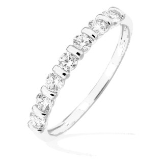 Anillo plata de ley 925 rodiada con circonitas blancas