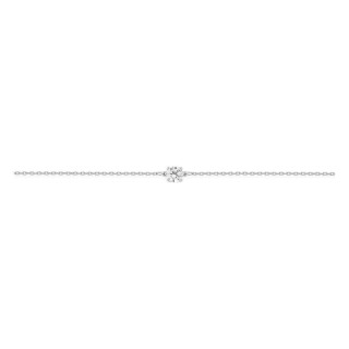 Pulsera oro blanco 750 ‰ con circonita en engaste de garras