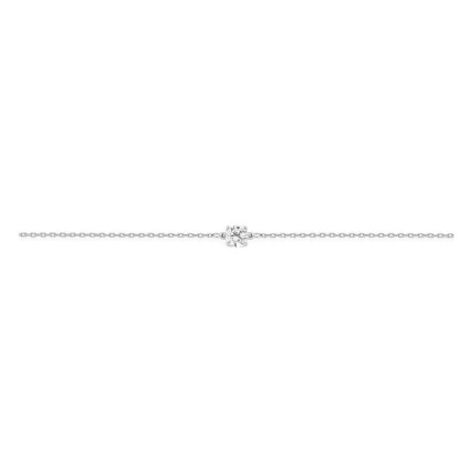 Pulsera oro blanco 750 ‰ con circonita en engaste de garras