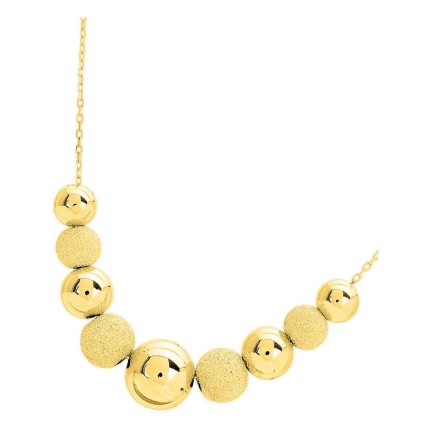 Colar bolas cintilantes ouro amarelo 750 ‰