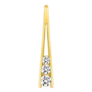 Pendente ouro amarelo 750 ‰ e trilogia de zircónias