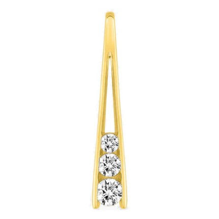 Pendente ouro amarelo 750 ‰ e trilogia de zircónias