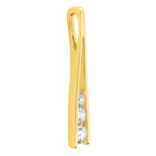Pendente ouro amarelo 750 ‰ e trilogia de zircónias