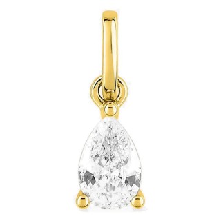 Pendente ouro amarelo 750 ‰ e zircónia lapidação pera