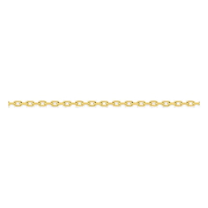 Cadena forzada diamantada oro amarillo 750 ‰ 0,85 mm