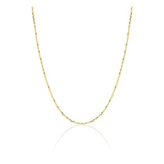 Corrente malha forçada diamantada ouro amarelo 750 ‰ 0,85 mm