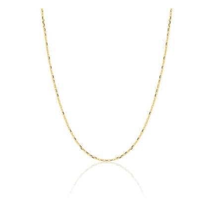 Corrente malha forçada diamantada ouro amarelo 750 ‰ 0,85 mm