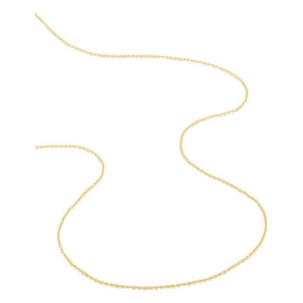 Corrente malha forçada diamantada ouro amarelo 750 ‰ 0,85 mm