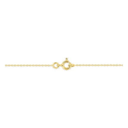 Corrente malha forçada diamantada ouro amarelo 750 ‰ 0,85 mm