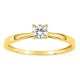 Anillo oro amarillo 750 ‰ con circonita 0,30 ct en engaste de garras