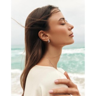 Pendientes Écume plata