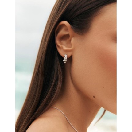 Pendientes Écume plata