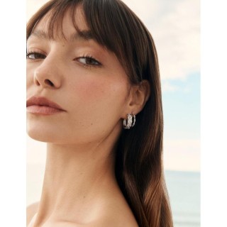 Pendientes La Marée Double plata