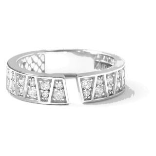 Anillo Plein Soleil abierto plata