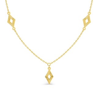 Collar de oro amarillo 18K con motivos de rombo
