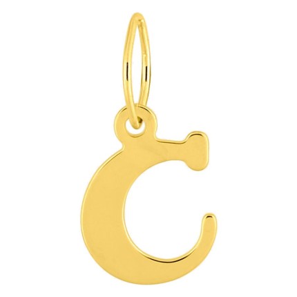 Pendente inicial C em ouro amarelo 750 ‰