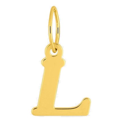 Colgante inicial L en oro amarillo 750 ‰