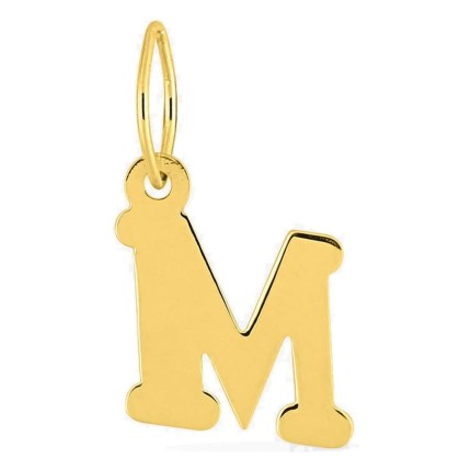Colgante inicial M en oro amarillo 750 ‰