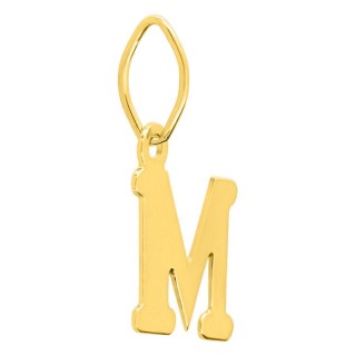 Colgante inicial M en oro amarillo 750 ‰