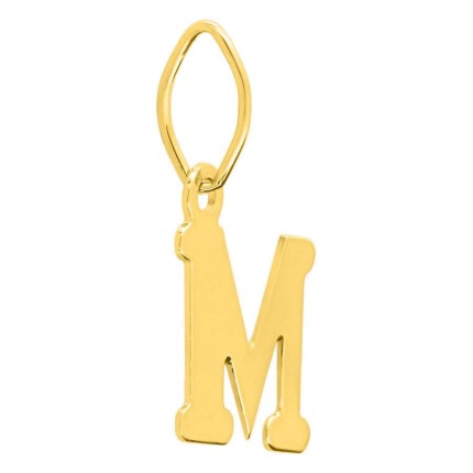 Colgante inicial M en oro amarillo 750 ‰
