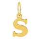 Colgante inicial S en oro amarillo 750 ‰
