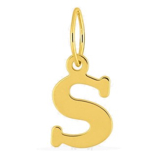 Colgante inicial S en oro amarillo 750 ‰