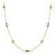 Collar en oro amarillo 750 ‰ con amatista, peridotos, citrinos y topacios azules tratados