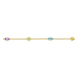 Pulsera en oro amarillo 750 ‰ y piedras finas
