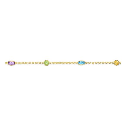 Pulseira em ouro amarelo 750 ‰ e pedras finas