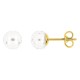 Pendientes en oro amarillo 750 ‰ con perla cultivada de agua dulce de 6 mm