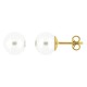 Pendientes en oro amarillo 750 ‰ y perla cultivada de agua dulce