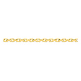 Cadena forzada diamantada en oro amarillo 750 ‰ de 1,28 mm