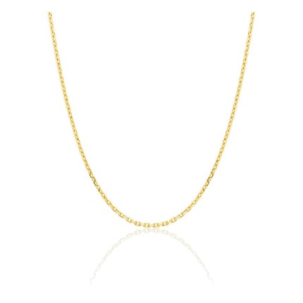 Corrente forçada diamantada em ouro amarelo 750 ‰ de 1,28 mm
