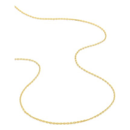 Cadena forzada diamantada en oro amarillo 750 ‰ de 1,28 mm
