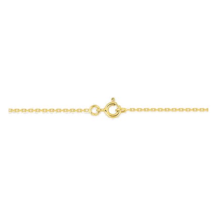 Cadena forzada diamantada en oro amarillo 750 ‰ de 1,28 mm