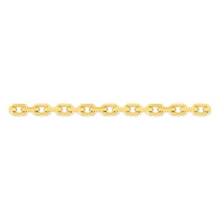 Cadena forzada diamantada en oro amarillo 750 ‰ de 1,75 mm