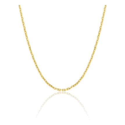 Cadena forzada diamantada en oro amarillo 750 ‰ de 1,75 mm