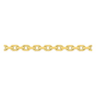 Cadena forzada diamantada en oro amarillo 750 ‰ de 1,85 mm