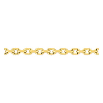 Corrente forçada diamantada em ouro amarelo 750 ‰ de 1,85 mm