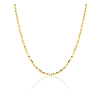 Corrente forçada diamantada em ouro amarelo 750 ‰ de 1,85 mm