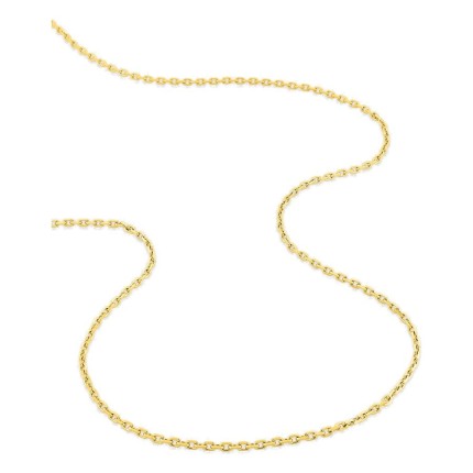 Cadena forzada diamantada en oro amarillo 750 ‰ de 1,85 mm