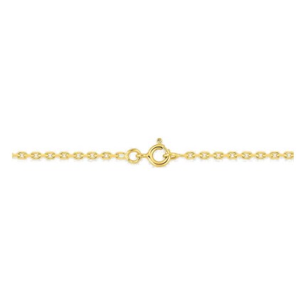 Cadena forzada diamantada en oro amarillo 750 ‰ de 1,85 mm
