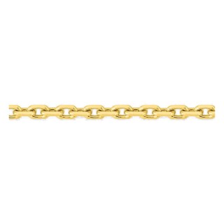 Corrente forçada diamantada em ouro amarelo 750 ‰ de 2,10 mm