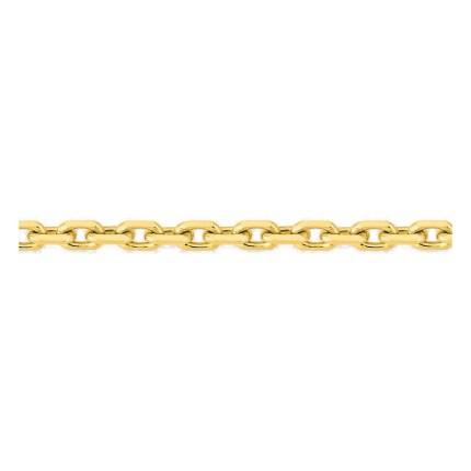 Corrente forçada diamantada em ouro amarelo 750 ‰ de 2,10 mm