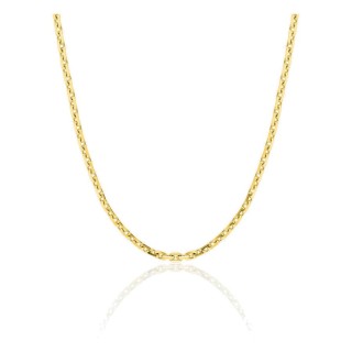 Corrente forçada diamantada em ouro amarelo 750 ‰ de 2,10 mm