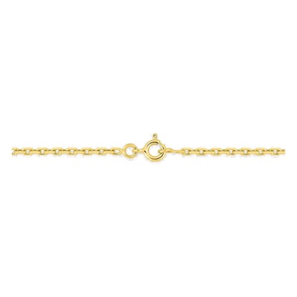 Corrente forçada diamantada em ouro amarelo 750 ‰ de 2,10 mm