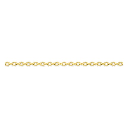 Cadena forzada redonda en oro amarillo 750 ‰ de 0,90 mm