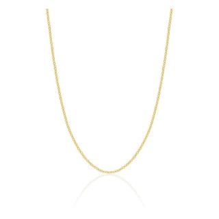 Corrente forçada redonda em ouro amarelo 750 ‰ de 0,90 mm